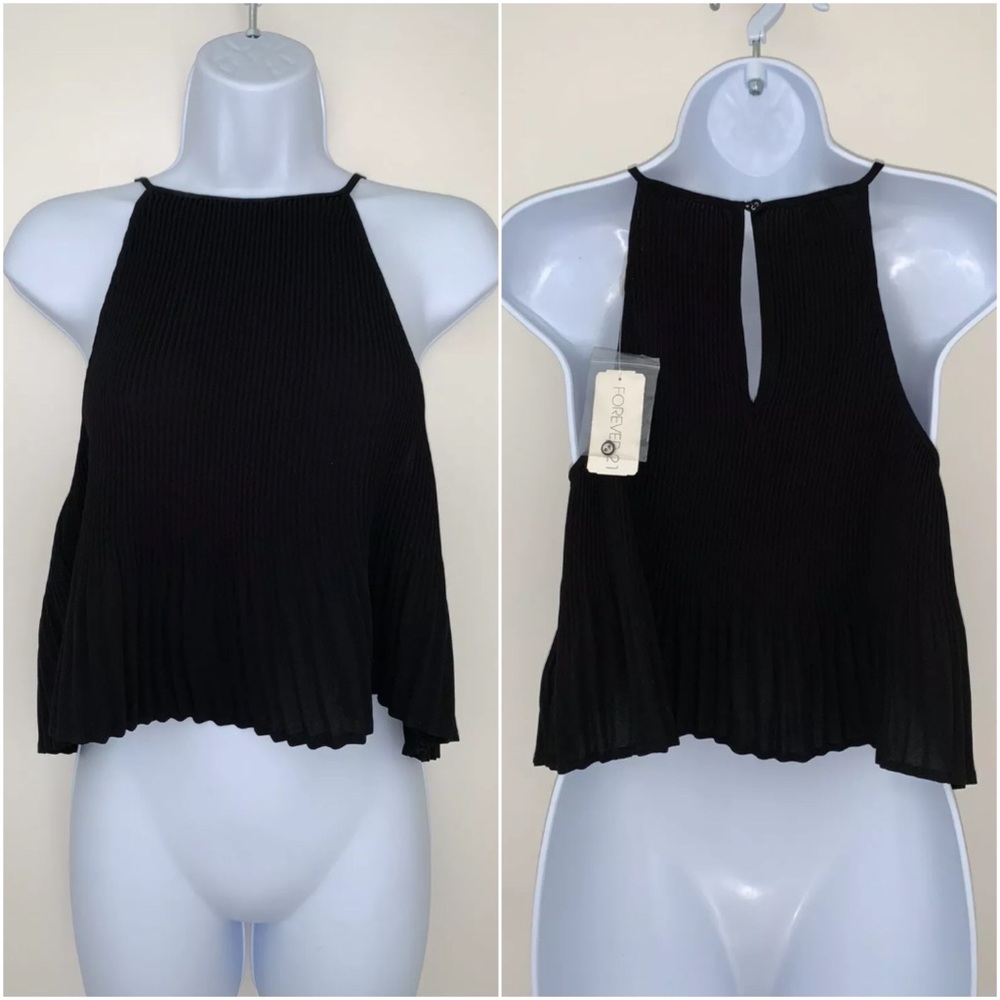 NWT High Neck Top S Black